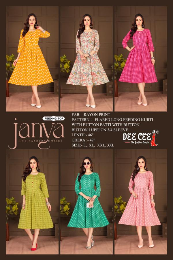 Deecee Janya Rayon Printed Feeding Kurti Collection